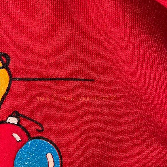 Vtg 90s Looney Tunes Daffy Duck Garment Graphics Christmas Crewneck Sweatshirt - Picture 3 of 4